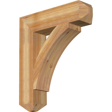 Ekena Millwork Thorton Craftsman Rough Sawn Bracket, Western Red Cedar, 6"W x 26"D x 30"H BKT06X26X30THR04RWR